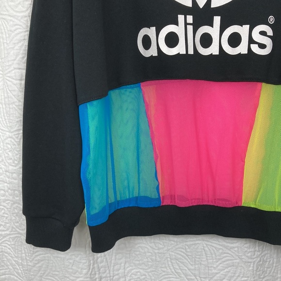 Adidas Rita Ora Women's Black Sweatshirt with Multicolor Sheer Accents - Picture 7 of 16